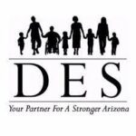 Arizona Department of Economic Security (DES) logo in square format, representing child care assistance programs.