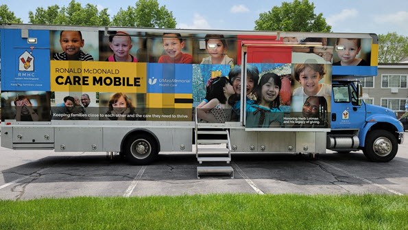 Ronald McDonald Care Mobile providing healthcare services to children in Worcester County