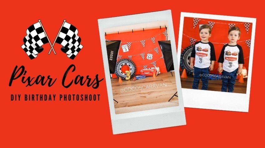 Cars theme birthday banner