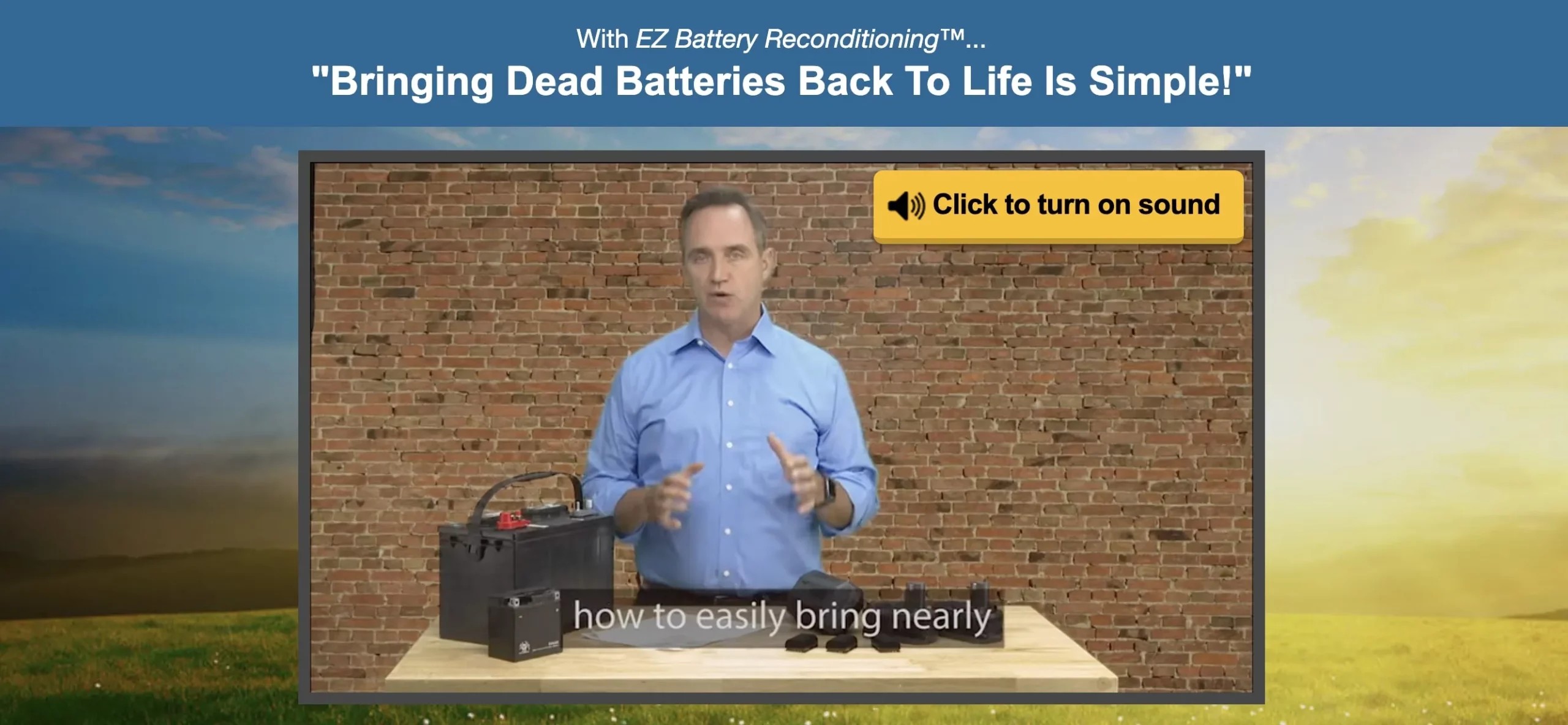 Learn to recondition car batteries with EZ Battery Reconditioning