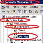 Use Computer Management -> System Tools -> Shared Folders -> Open Files to find out who has a document locked