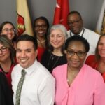 Group photo of twelve IMCOM professionals who graduated from the Civilian Education System Intermediate Course, showcasing the Army Career Skills Program IMCOM commitment to professional development. Graduates include Regina Martinez, Jaime Ruiz, Andrea Burton, Marilynn Rivera-Santiago, Darlene Pantoja, Brenda Bailey, Senitta Conyers, Brittany McClure-Crawford, Anitra Kinder, Dorothy Jefferson, Keith Richardson, and Ryan Guffey.