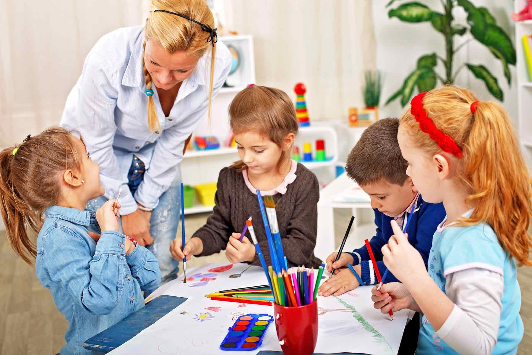 Children engaging in creative activities during an after-school program.